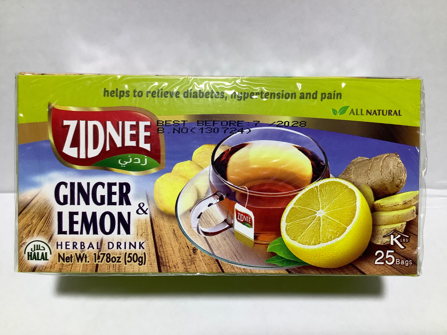 Zidnee Herbal Tea with Ginger Lemon