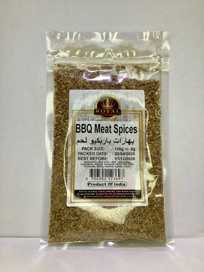 Pack of BBQ Meat Spices with a clear packaging on a white background