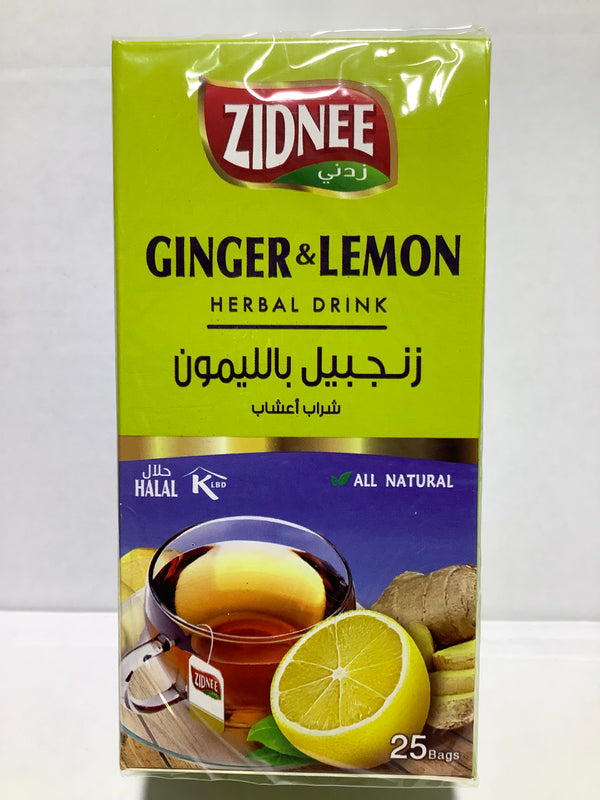 Zidnee Herbal Tea with Ginger Lemon